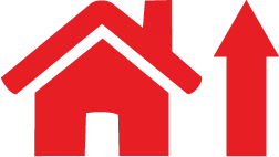 house icon with arrow pointing up